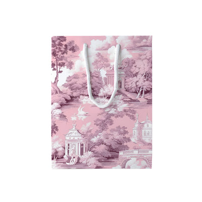 French Toile Gift Bag - Pink | Putti Fine Furnishings