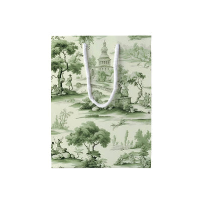 French Toile Gift Bag - Green | Putti Fine Furnishings