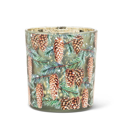 Frosted Pinecones Votive Holder - Small | Puti Christmas Decor