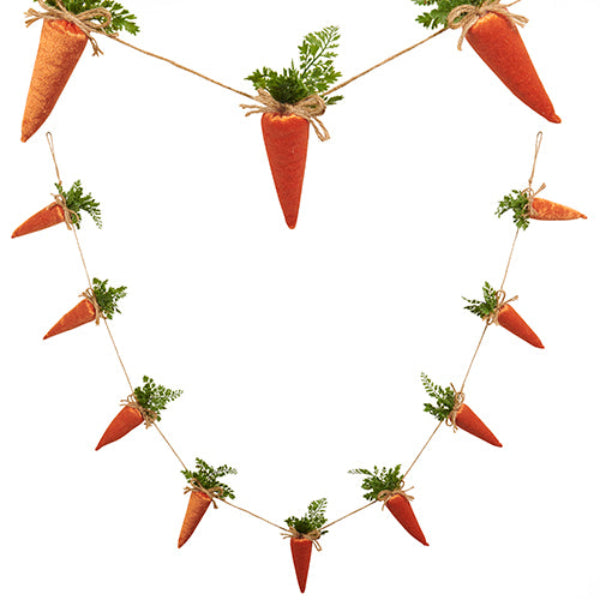 Raz Imports Orange Velvet Carrot Garland | Putti Fine Furnishings 