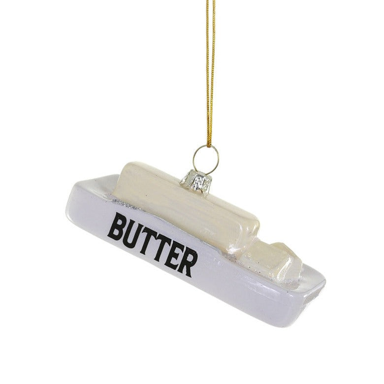 Cody Foster Butter Dish Glass Ornament  | Putti Christmas Decorations 
