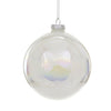 Cody Foster Iridescent White Glass Ball Ornament