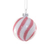 Cody Foster Bright Pink Swirl Glass Ball Ornament | Putti Christmas Decorations