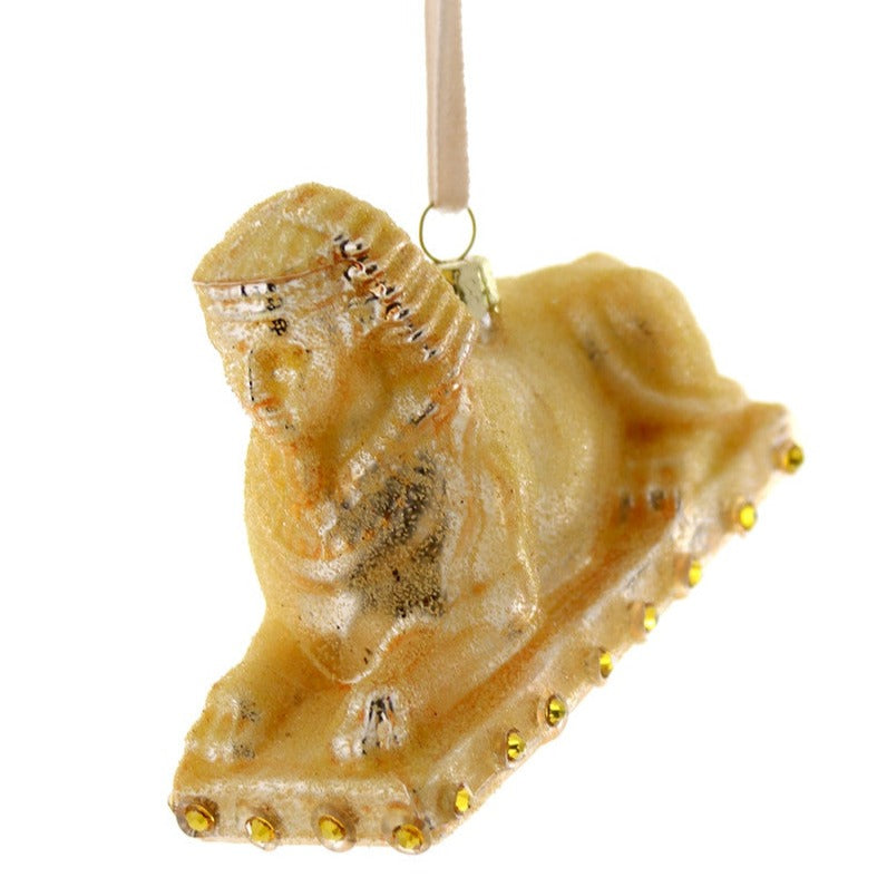 Cody Foster Golden Sphinx Glass Ornament  | Putti Christmas Decorations 