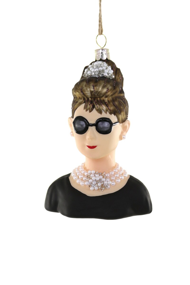 Cody Foster Audrey Hepburn Glass Ornament