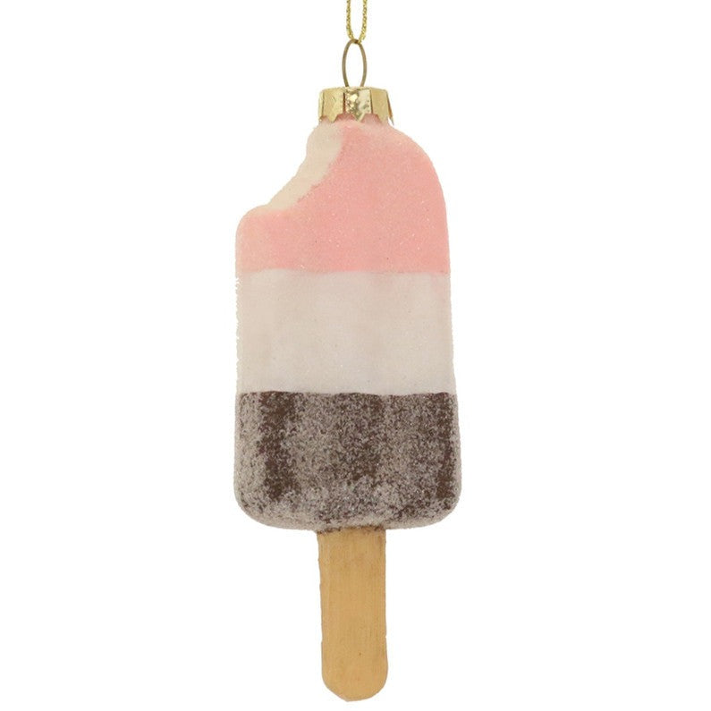 Cody Foster Neapolitan Ice Cream Bar Glass Ornament | Putti Christmas Decorations 