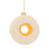 Cody Foster Shredded Coconut Donut Glass Ornament | Putti Christmas Decorations