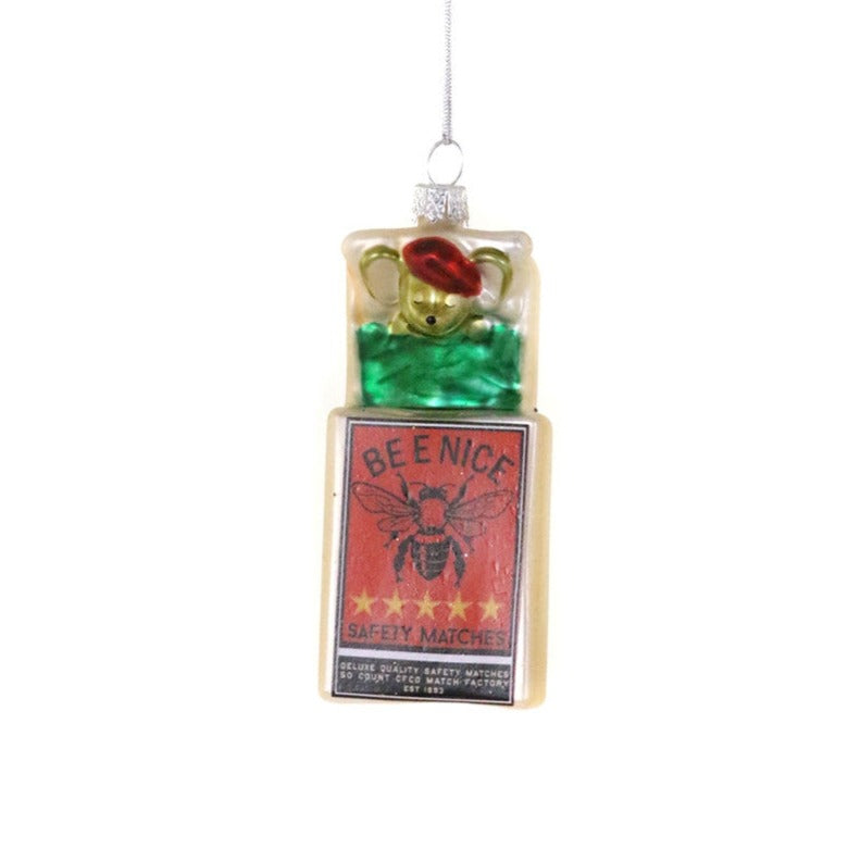 Cody Foster Not a Creature was Stirring Glass Ornament  | Putti Christmas Decorations 