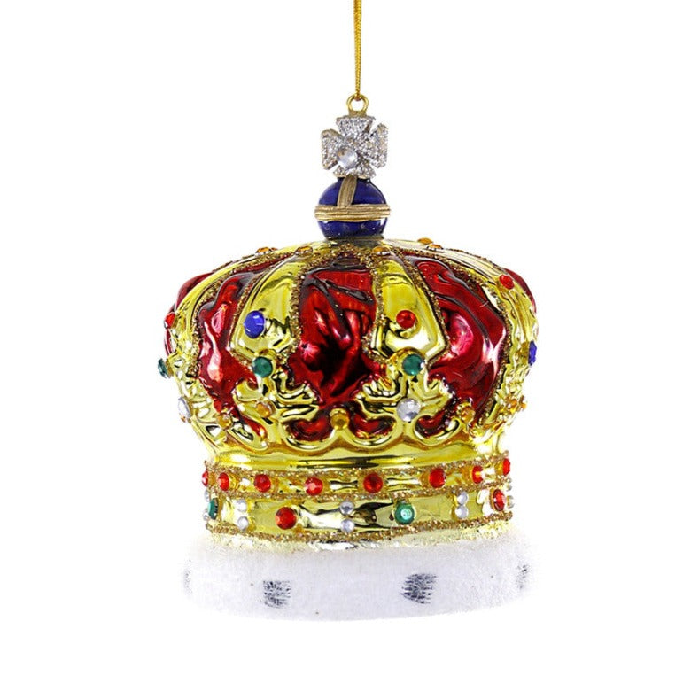 Royal Crown Glass Ornament | Putti Christmas Decorations