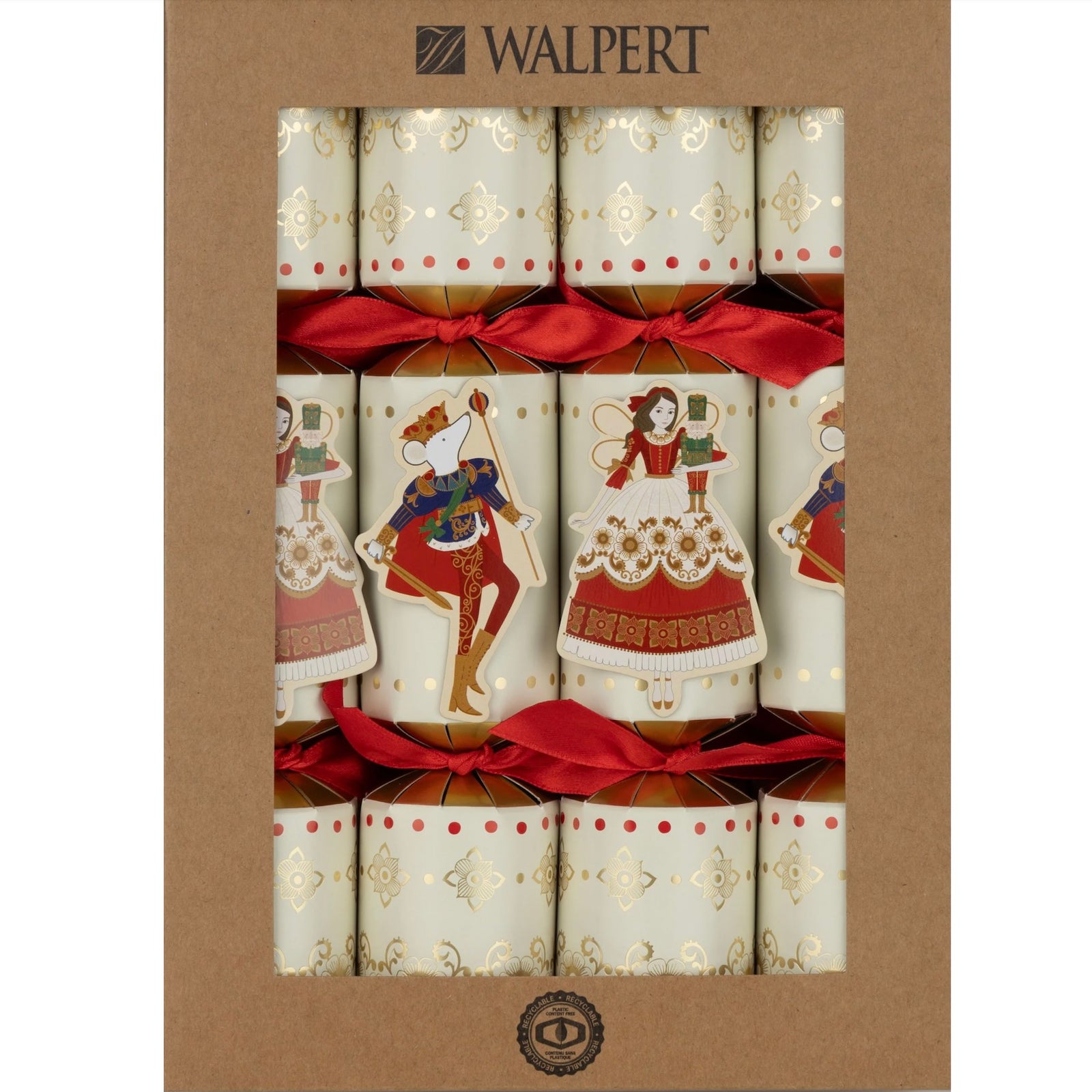 Gisela Graham Mouse King & Ballerina Christmas Crackers | Putti Christmas