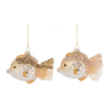 Gold Jeweled Glass Fish Ornament | Putti Christmas
