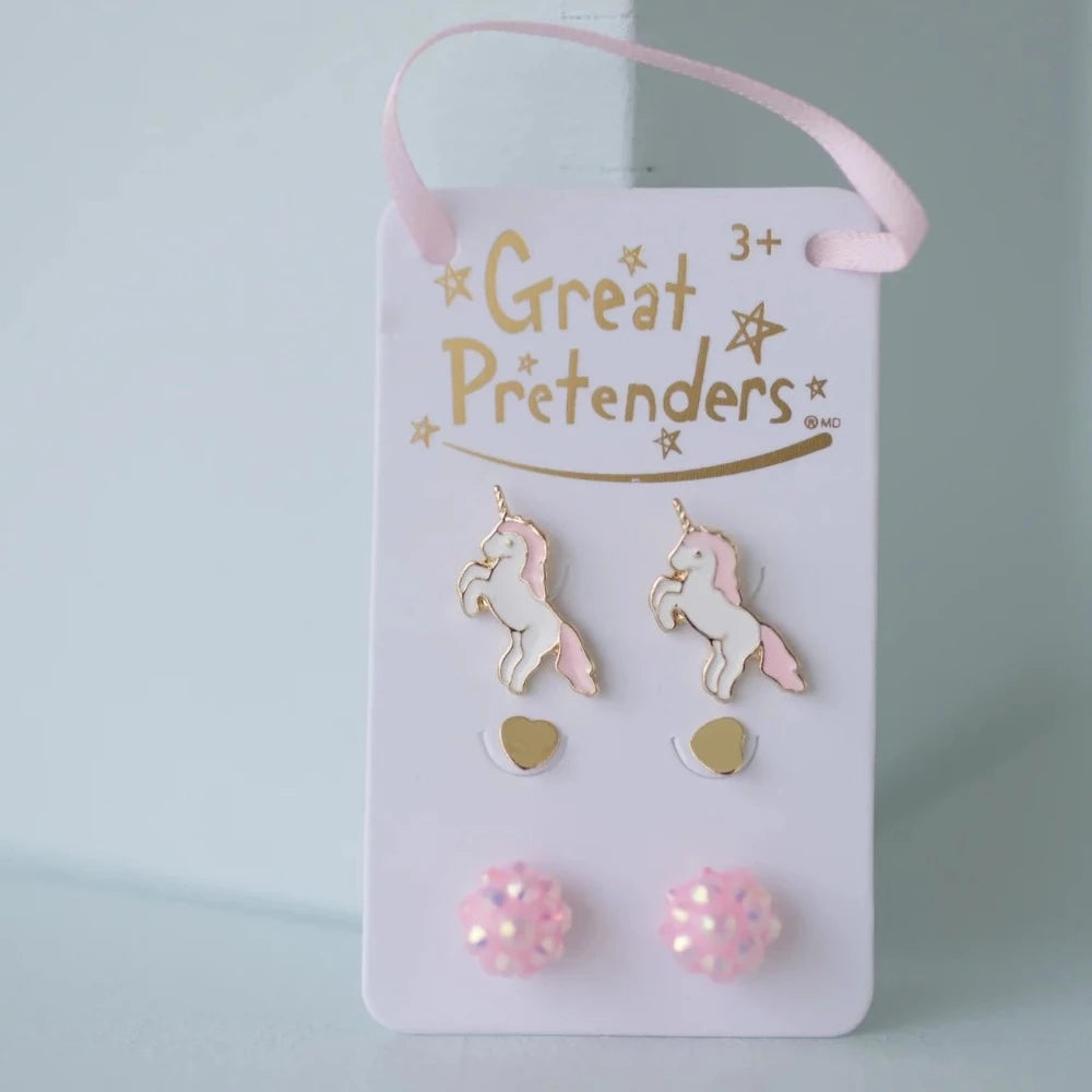 Great Pretenders Boutique Unicorn Studded Earrings Set