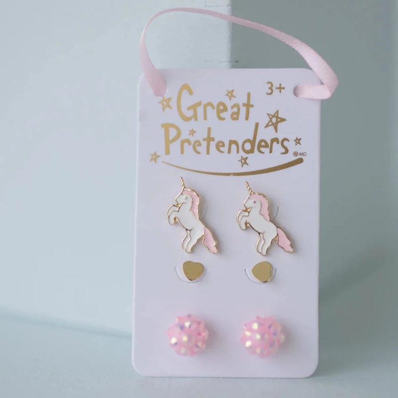 Great Pretenders Boutique Unicorn Studded Earrings 3 sets