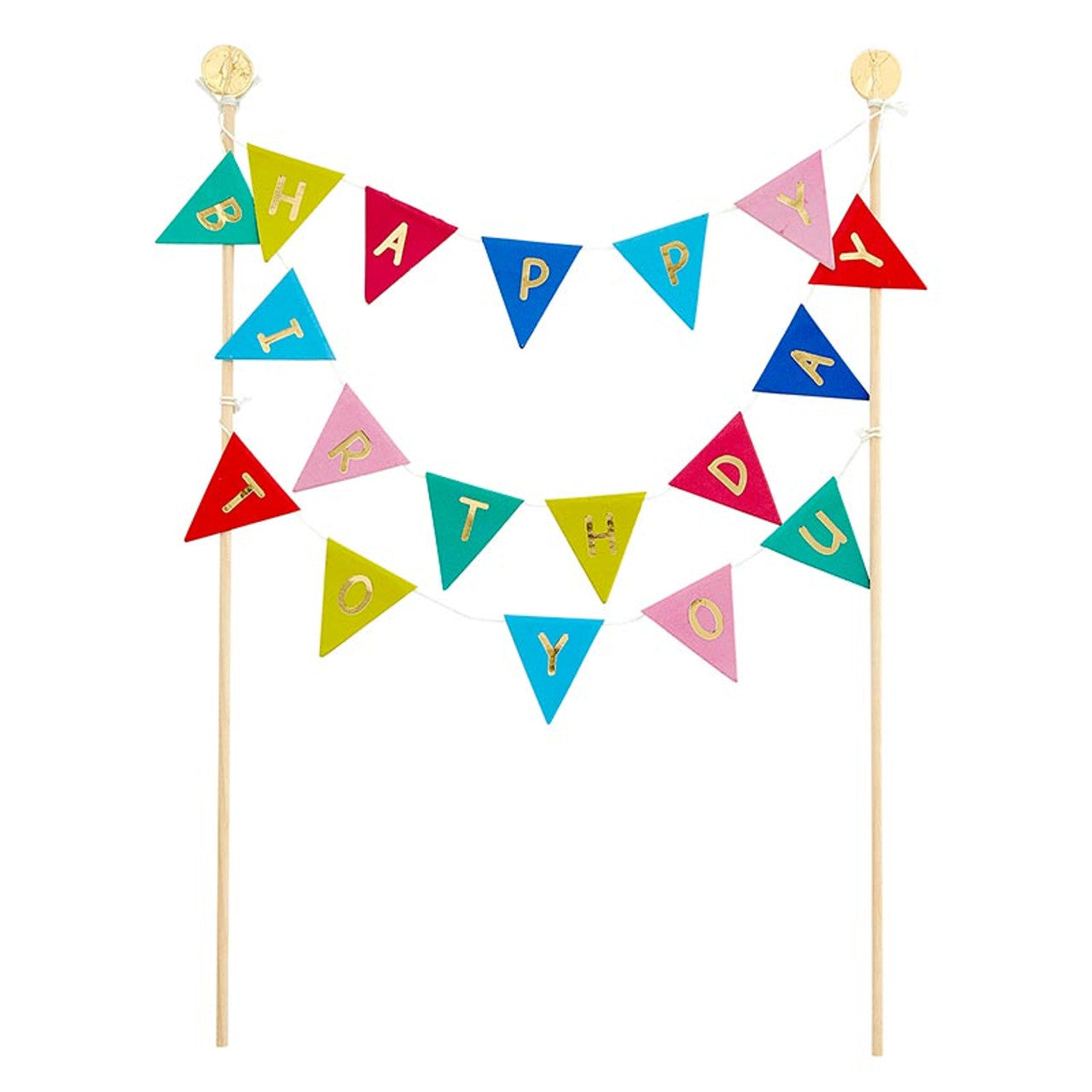 Happy Birthday To You Garland Cake Topper