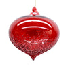 Handblown Clear Red Glass Onion Ornament | Putti Christmas Decorations
