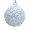 Handblown Iced Glass Ball Ornament  | Putti Christmas Decorations