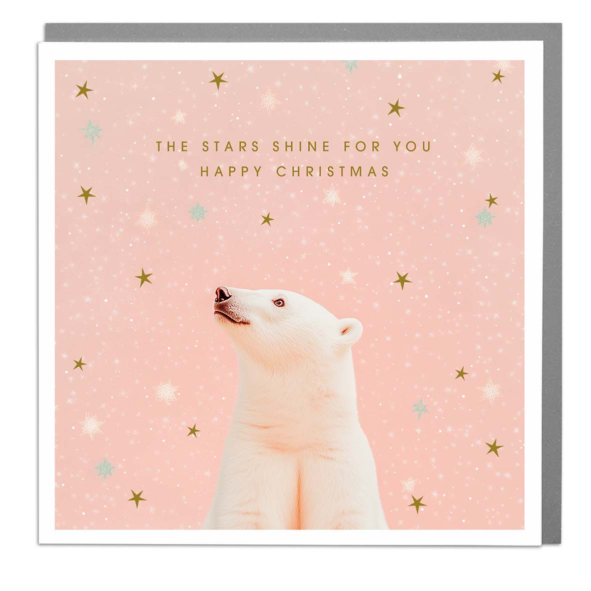 "Happy Christmas" Polar Bear Greeting Card | Putti Christmas 