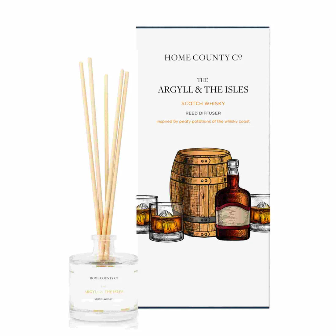 Home County Candles - The Argyll & The Isles - Scotch Whisky Diffuser | Putti 