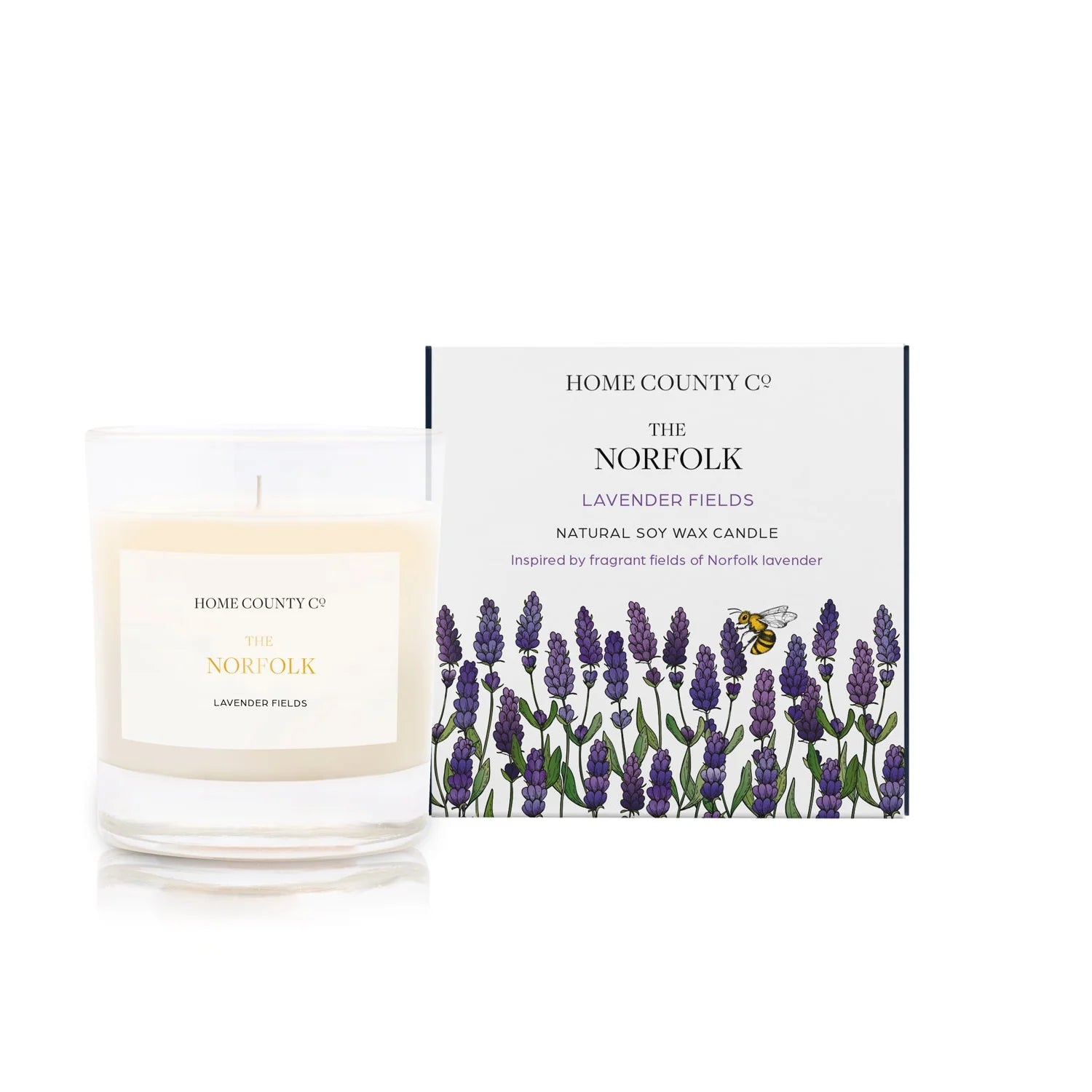 Home County Candles - The Norfolk - Lavender Fields Candle | Putti 