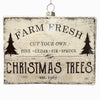 "Farm Fresh Christmas Trees" Glass Ornament