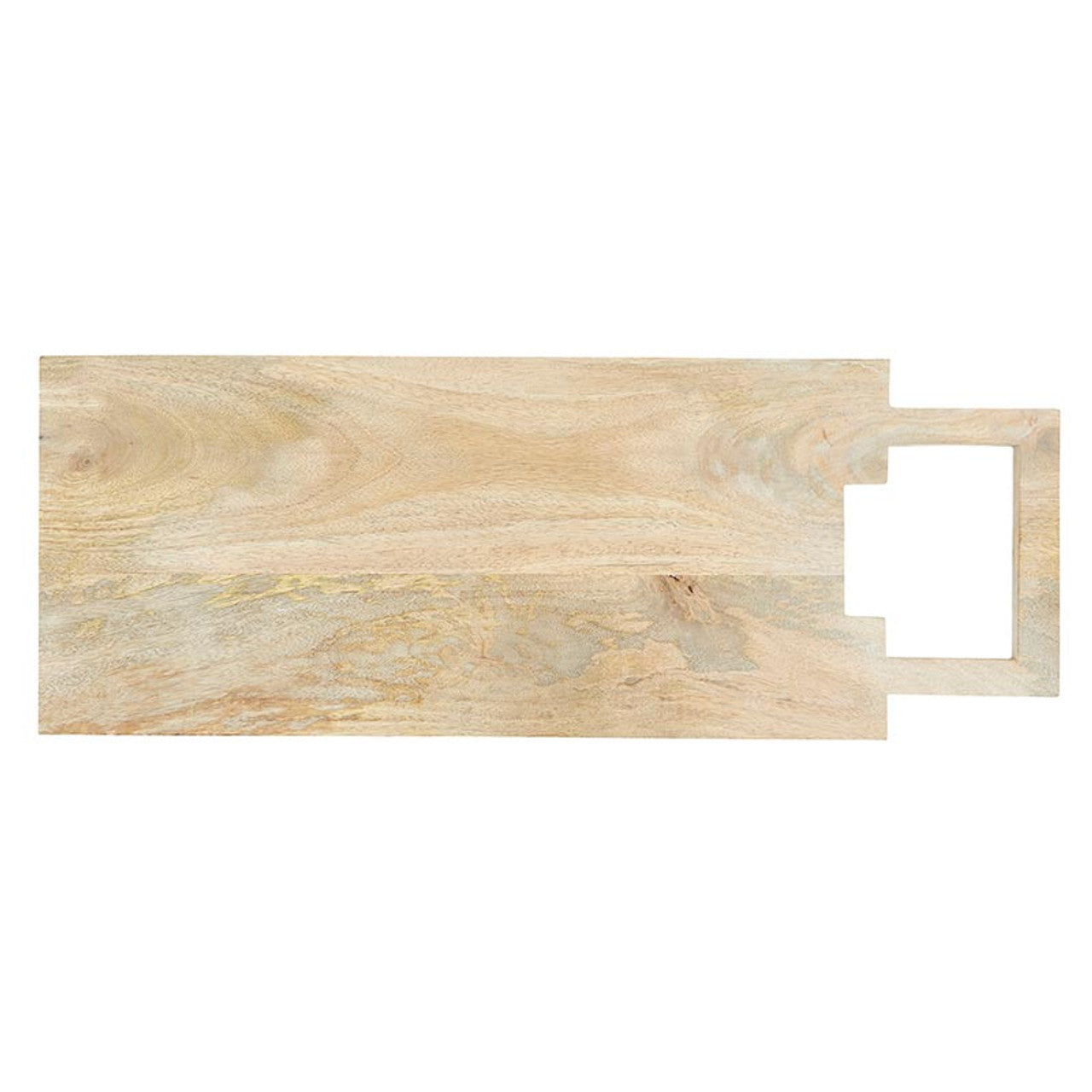 Charcuterie Board with Square Handle - Light Wash | Putti Fine Furnishings 