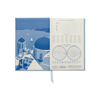 Santorini Blue Suede Journal