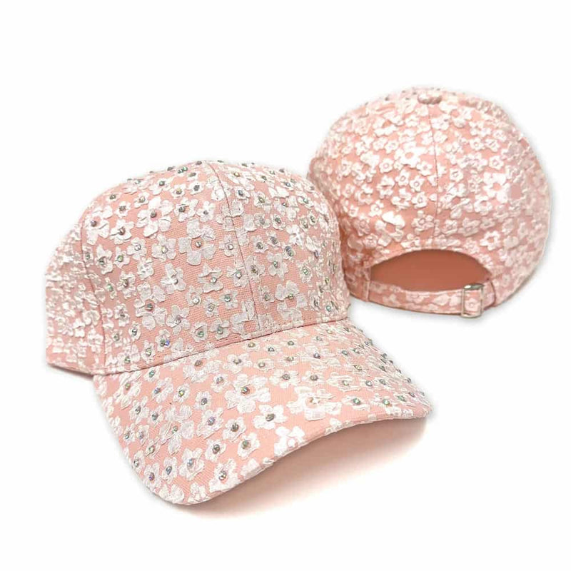 Pink Floral Ball Cap |  Putti Fine Fashions 