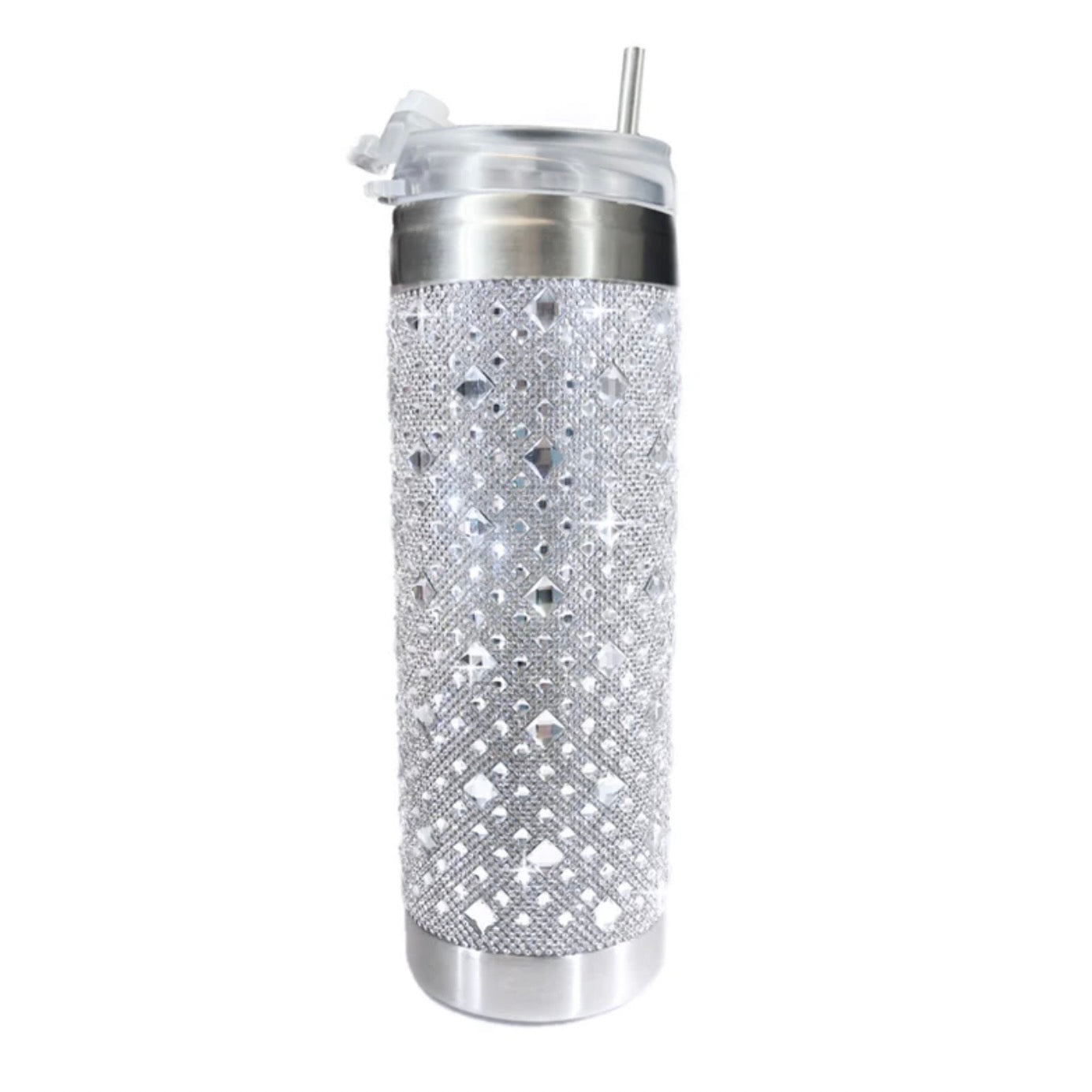 Jacqueline Kent Crystal Tumbler - White Diamond Silver