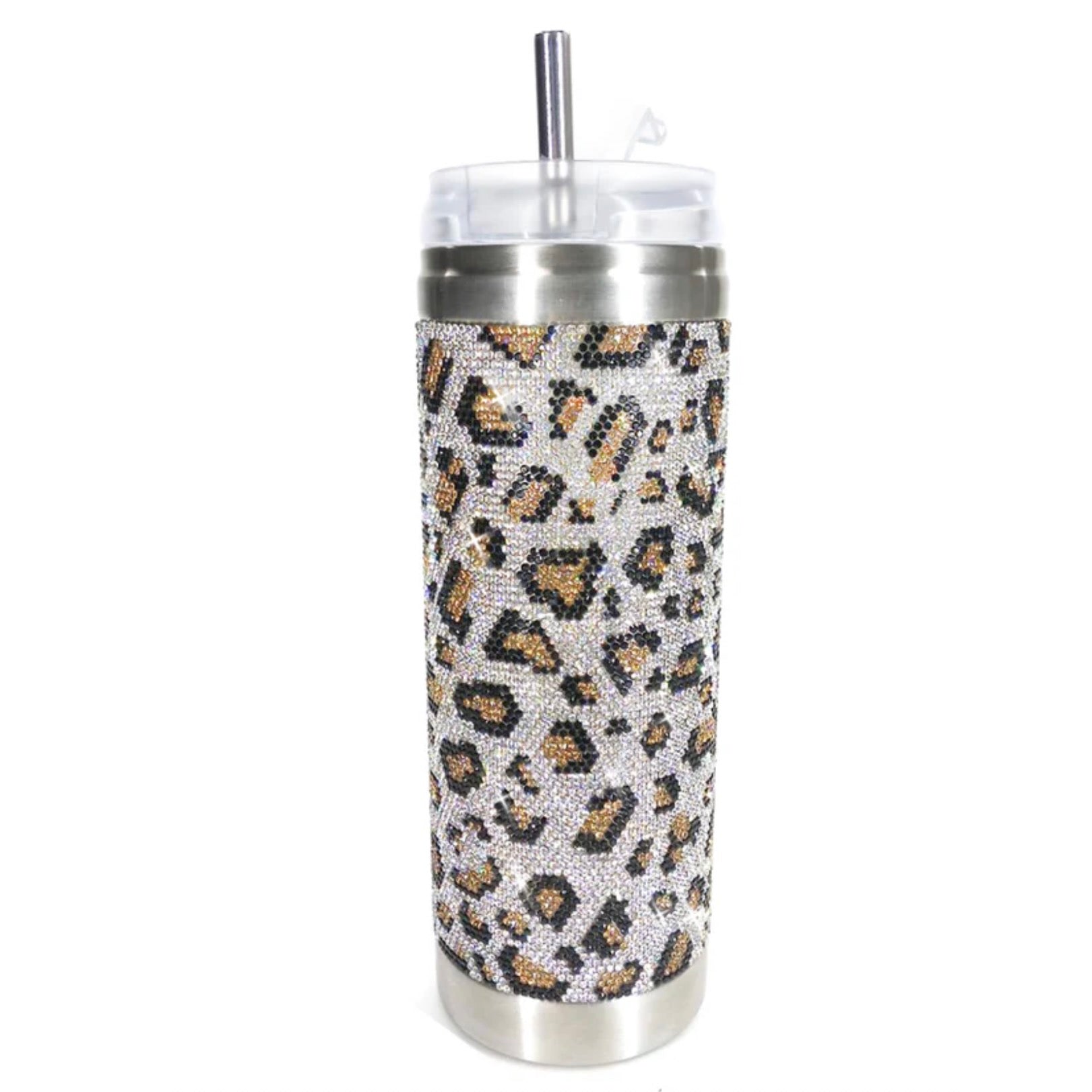 Jacqueline Kent Crystal Tumbler - Wild Leopard  | Putti Fine Furnishings 