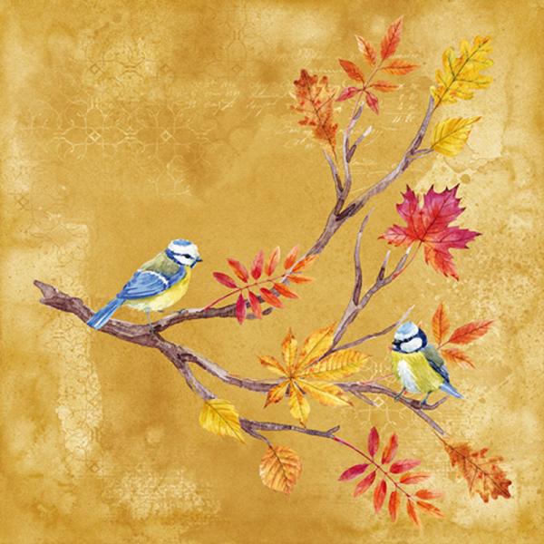 Autumn Birds Paper Lunch Napkins