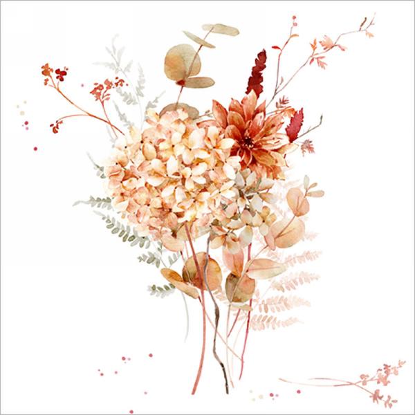 Autumn Flowers Paper Lunch Napkins | Putti Thanksgiving Celebrations 