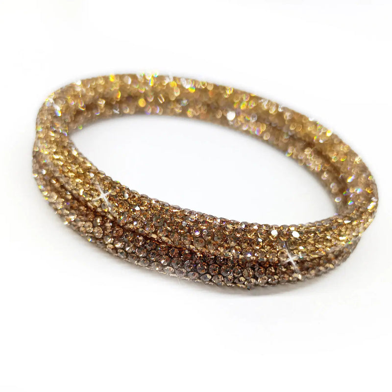 Jacqueline Kent Cognac Gold Champagne Bangles | Putti Fine Fashions