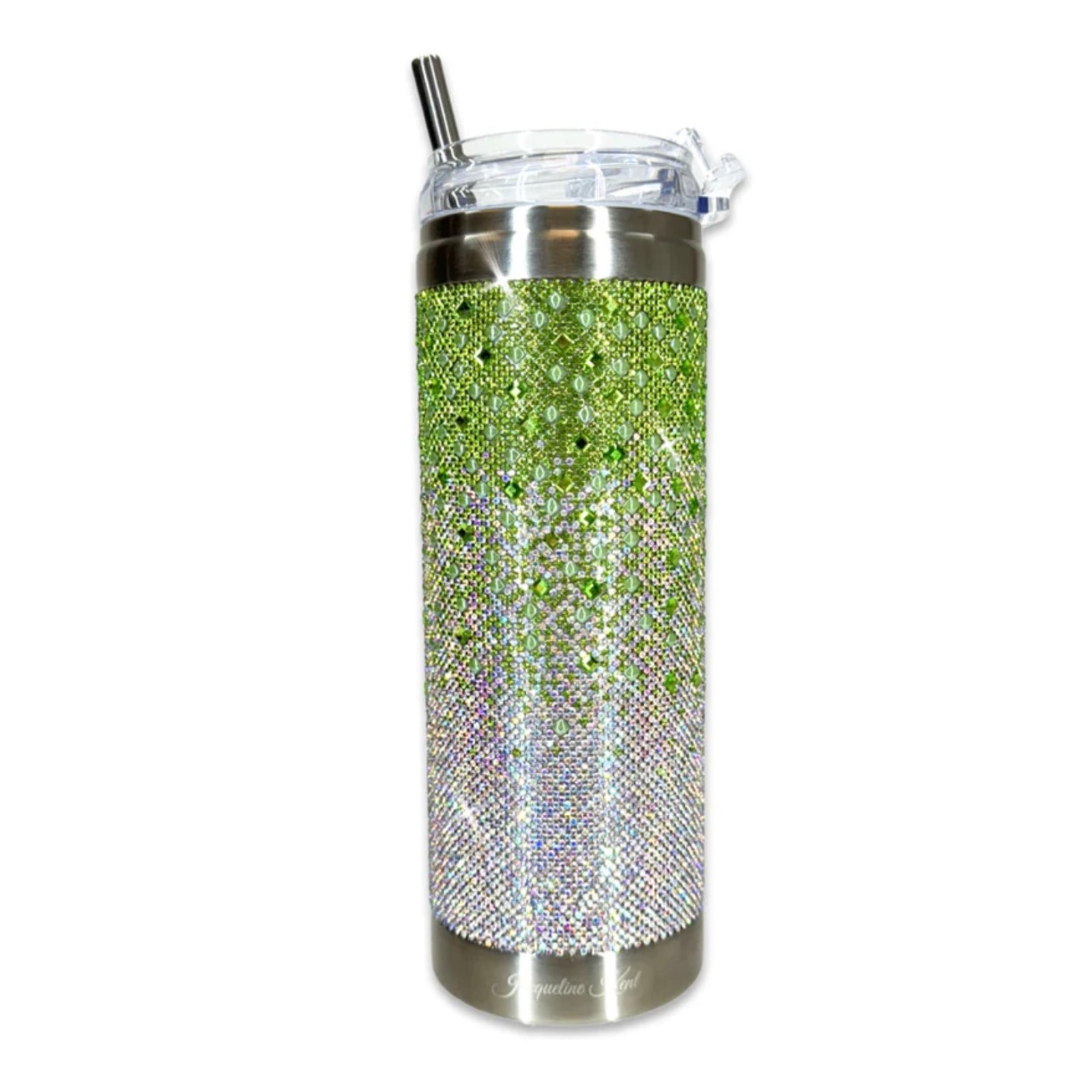 Jacqueline Kent Crystal Tumbler - Ombre Green | Putti Fine Furnishings 