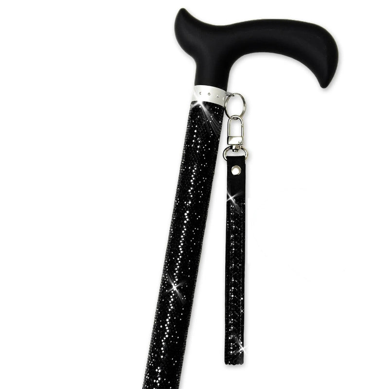 Jacqueline Kent "Sugar Cane"  Checkmate Black Adjustable Medical Cane | Putti 