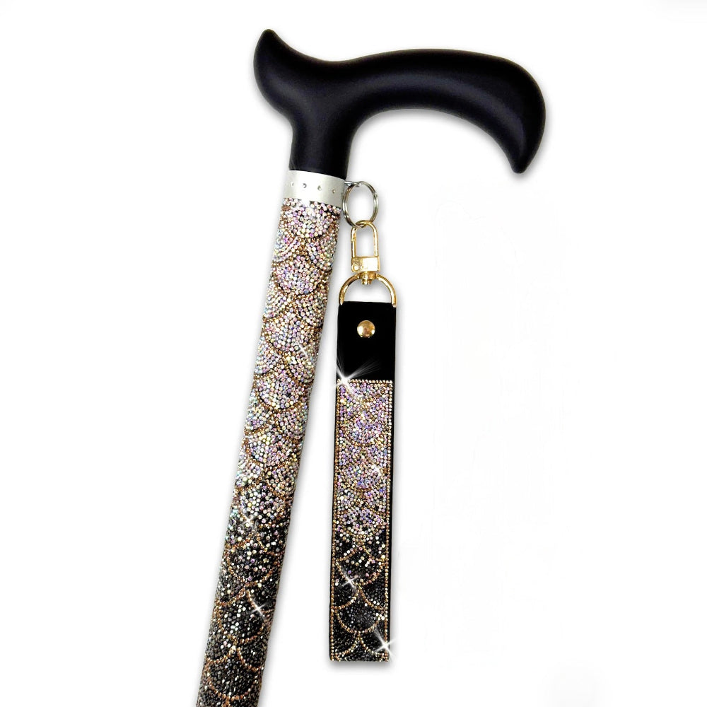 Jacqueline Kent "Sugar Cane" Midnight Mermaid Cane | Putti