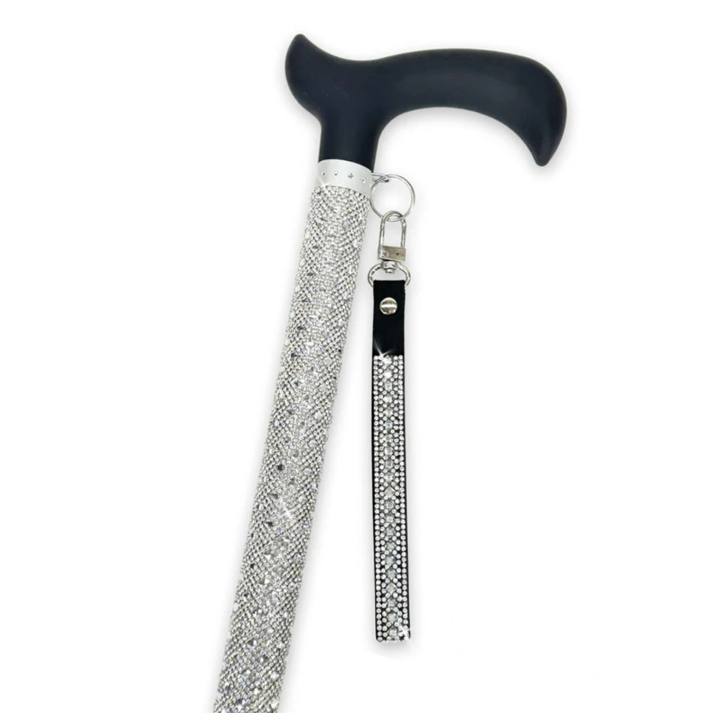 Jacqueline Kent "Sugar Cane" White Diamond Adjustable Medical Cane | Putti 