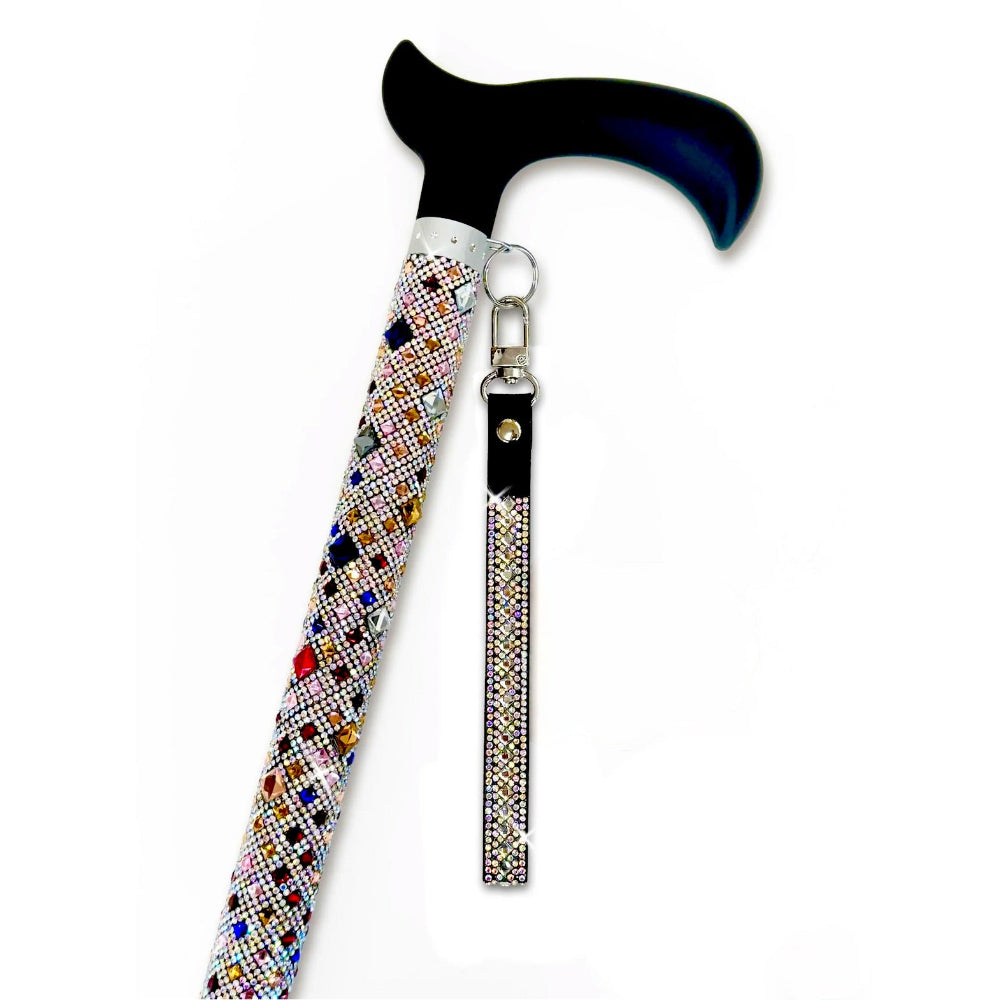 Jacquline Kent "Sugar Cane" Diamond Candy Crush Adjustable Medical Cane | Putti 