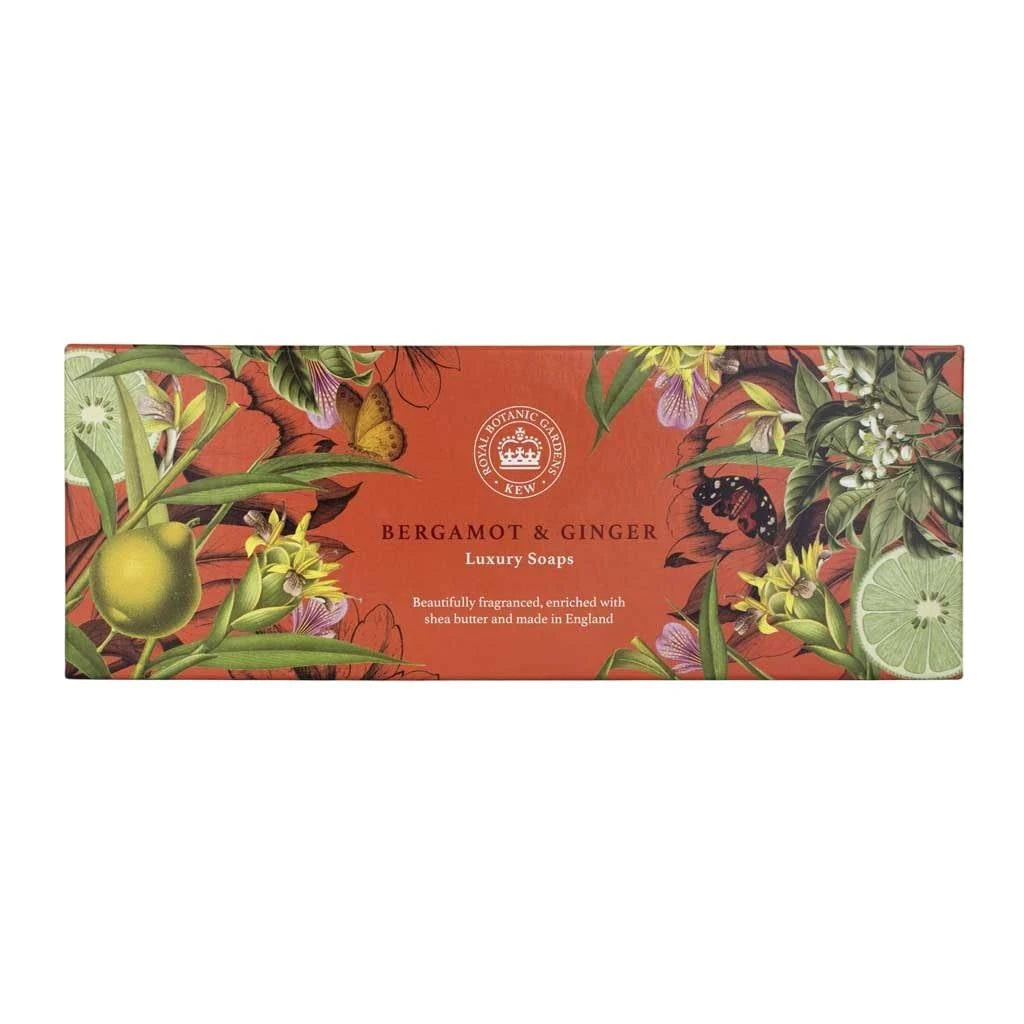 Kew Gardens Bergamot & Ginger Luxury Soap Gift Box | Putti Fine Furnishings 
