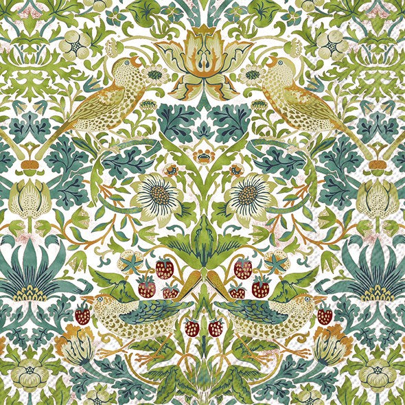 William Morris Strawberry Thief Paper Napkin - Lunch | Putti Party Supplies 