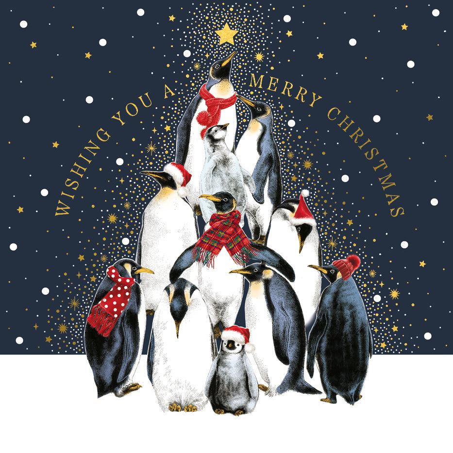 Penguins "Wishing you a Merry Christmas" Boxed Christmas Cards  | Putti Christmas 
