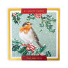Robin in Holly Branches Boxed Christmas Cards