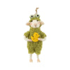 Lamb with Frog Costume Felt Ornament | Putti Easter Decorations