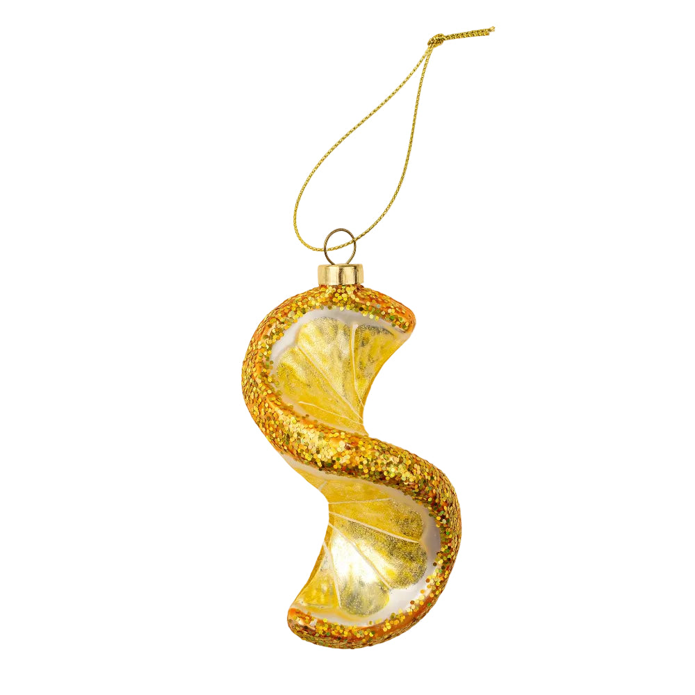 Lemon Twist Glass Ornament | Putti Christmas Decorations 