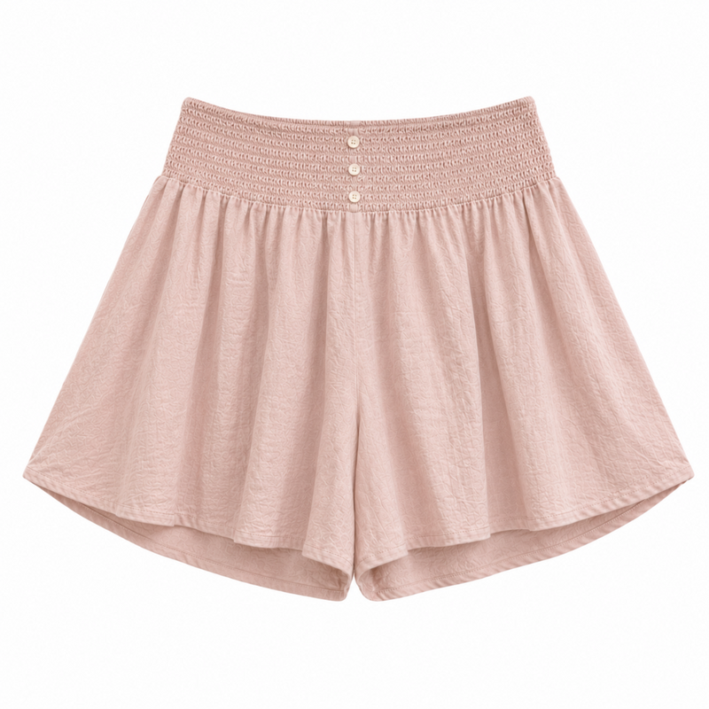 Linen Blend Culottes - Pink | Putti Fine Fashions