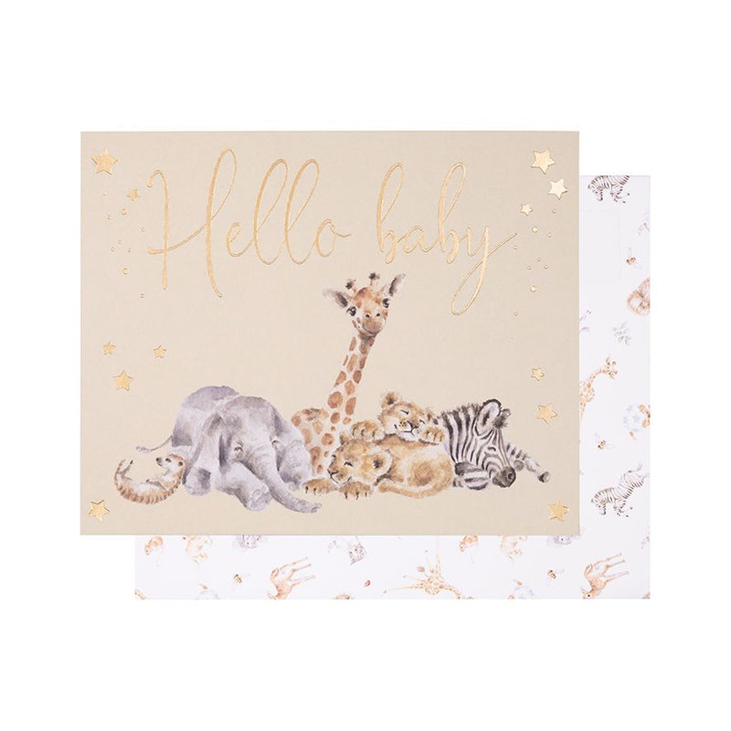Little Savannah "New Baby" Greeting Card  | Le Petite Putti 