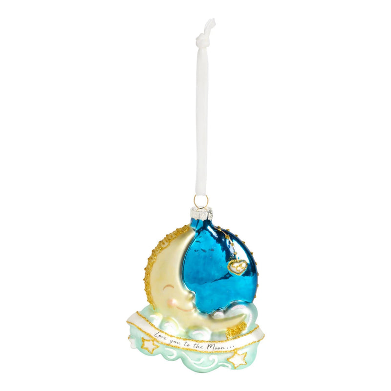 Love You to the Moon and Back Glass Ornament | Putti Christmas Decorations 