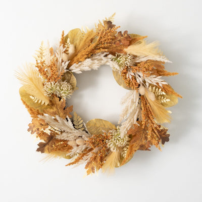 Mixed Foliage Pampas Wreath | Putti Autumn Thanksgiving Celebrations