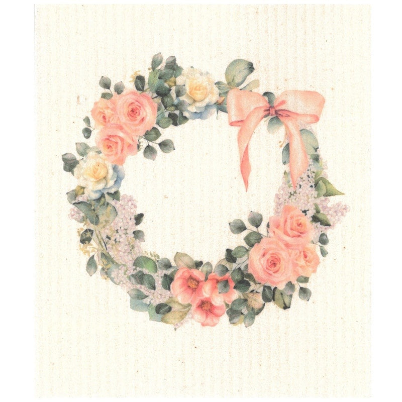 More Joy Flower Wreath Swedish Cloth  | Putti Fine Furnishings 