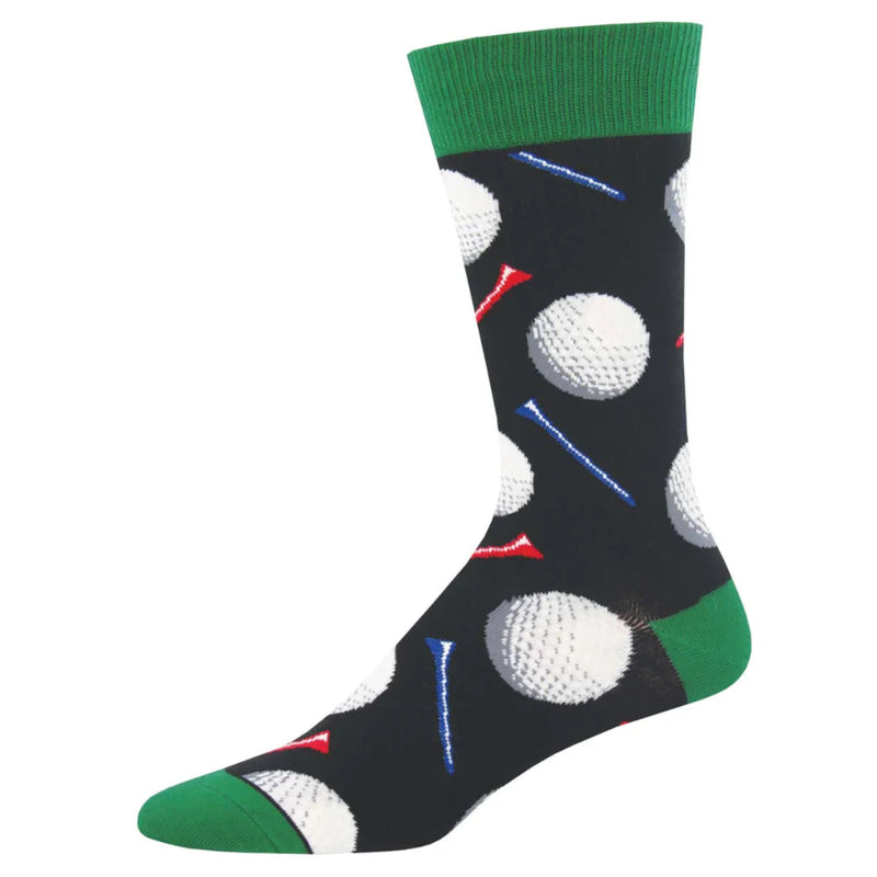 "Tee it Up" Men's Socks - Black