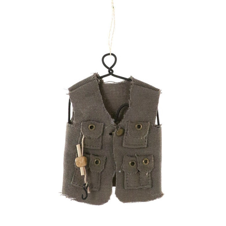 Canvas Fishing Vest Ornament